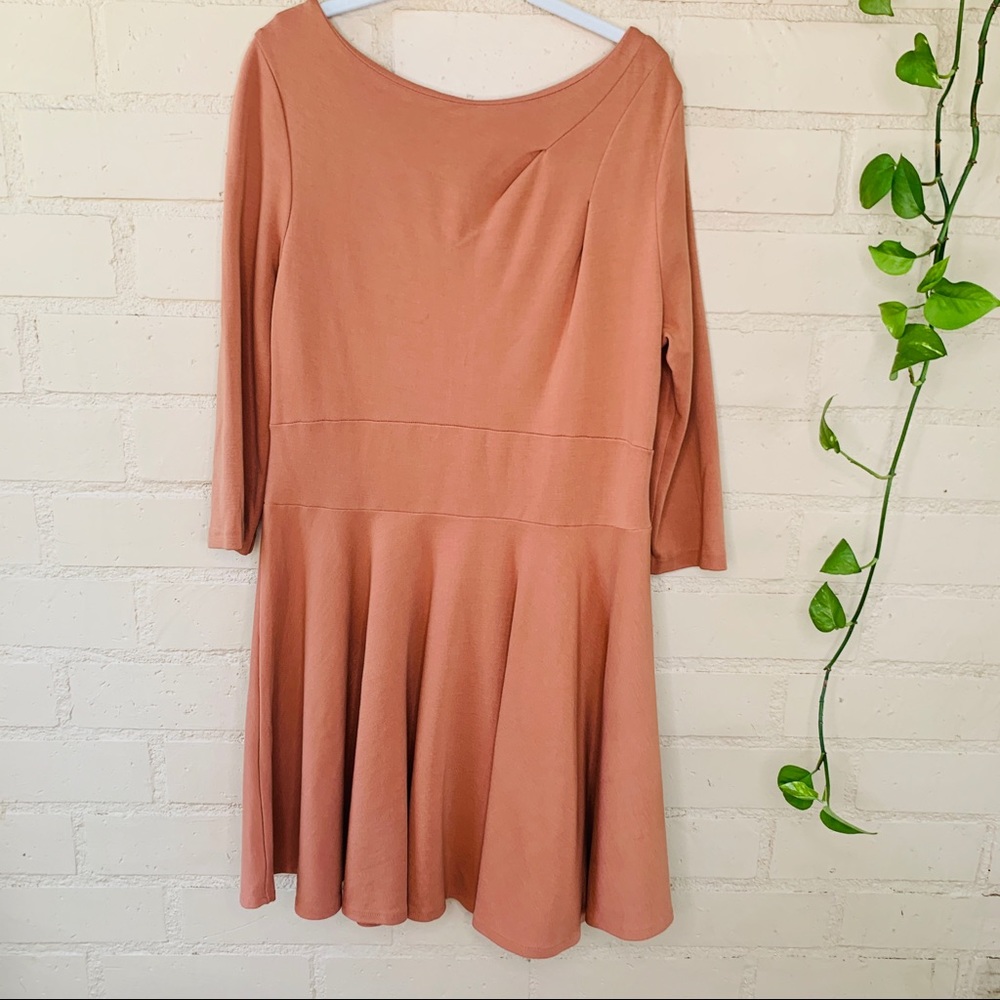 ASOS Orange Clay Skater Dress 14